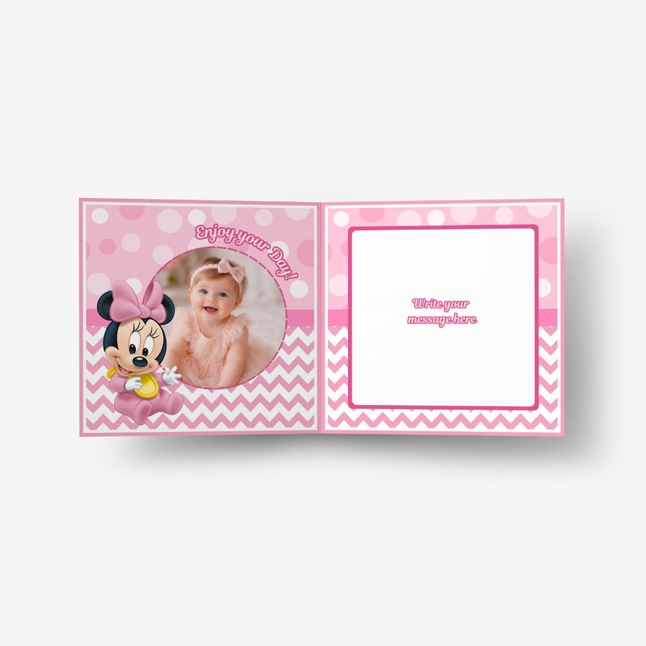 Baby Minnie 1st Birthday Classic Card