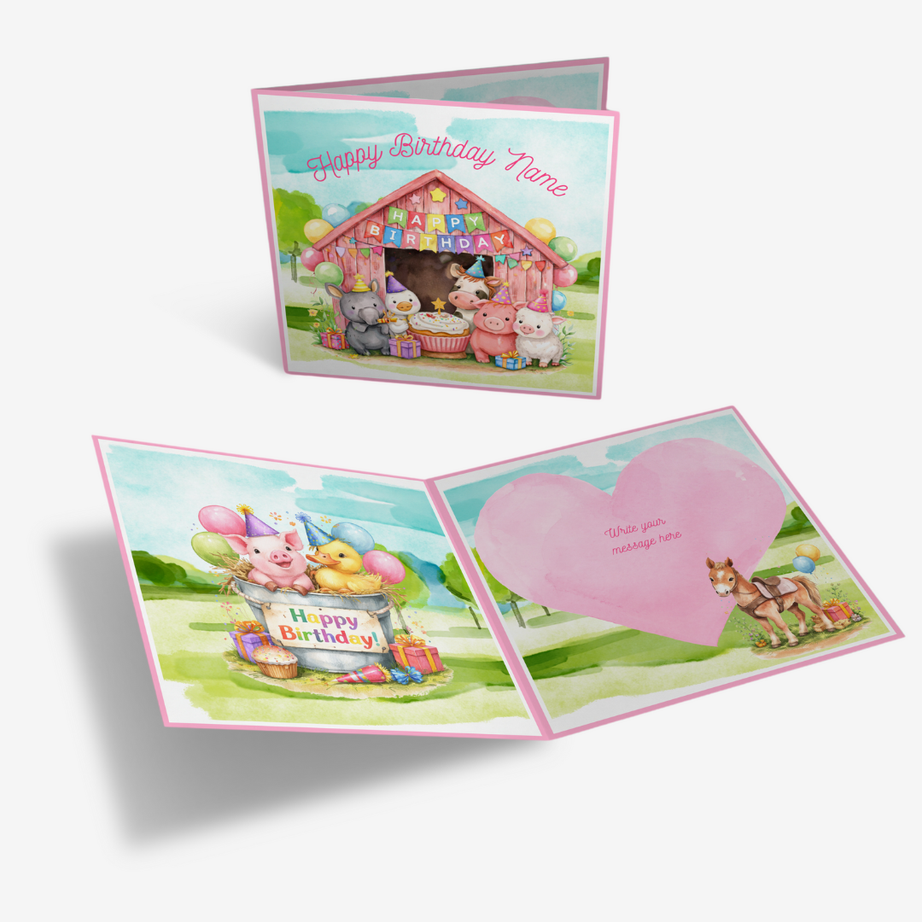 Farm Friends Birthday Wishes Classic Card