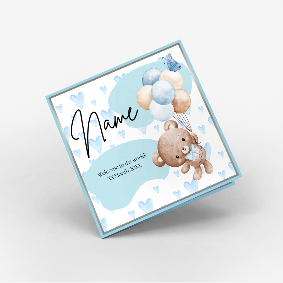 Teddy & Balloons Classic Card