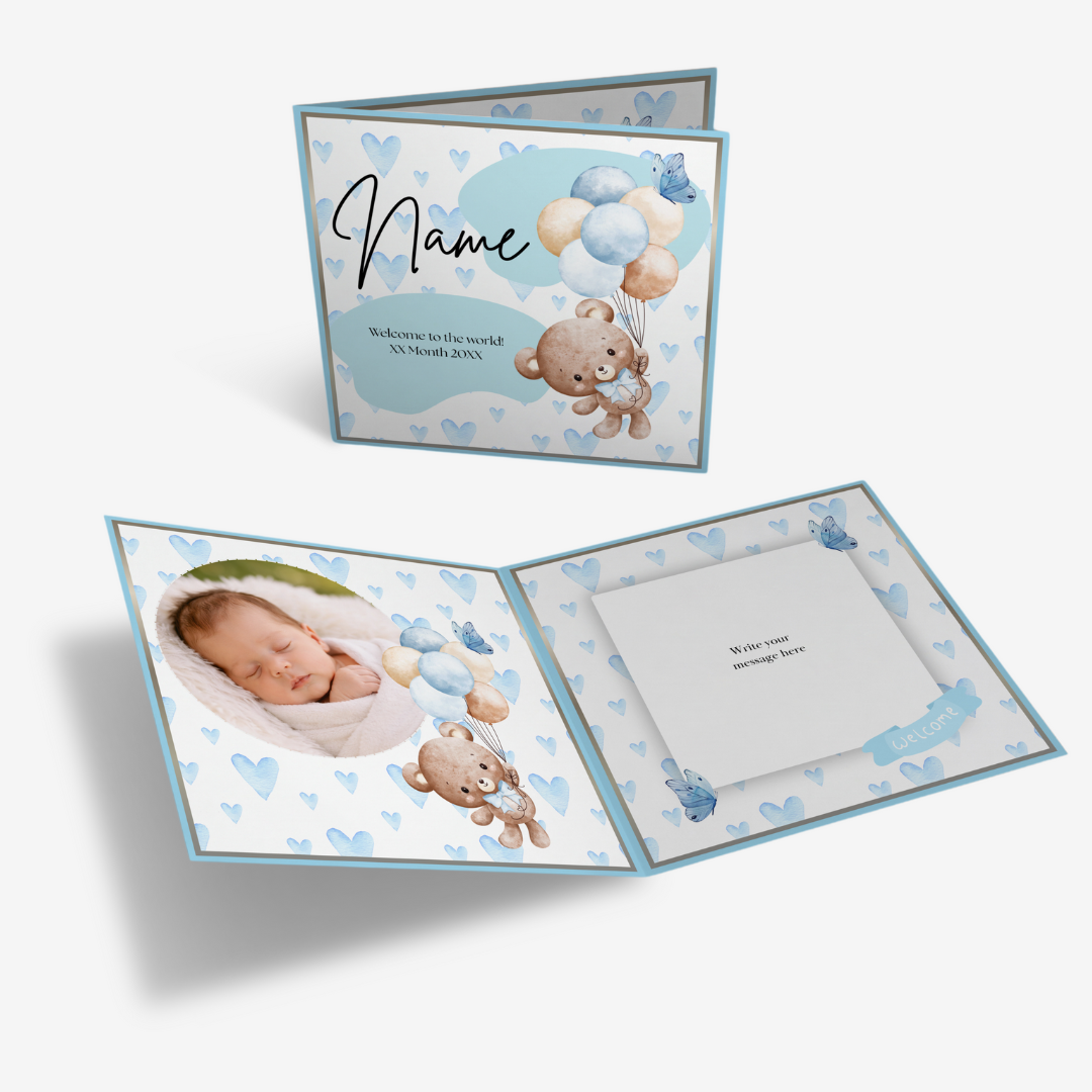 Teddy & Balloons Classic Card