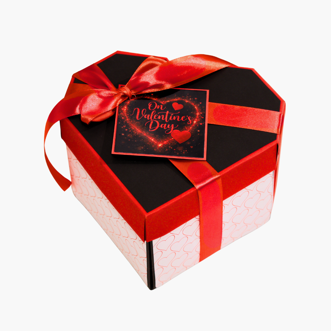 Our Story in a Heart Explosion box