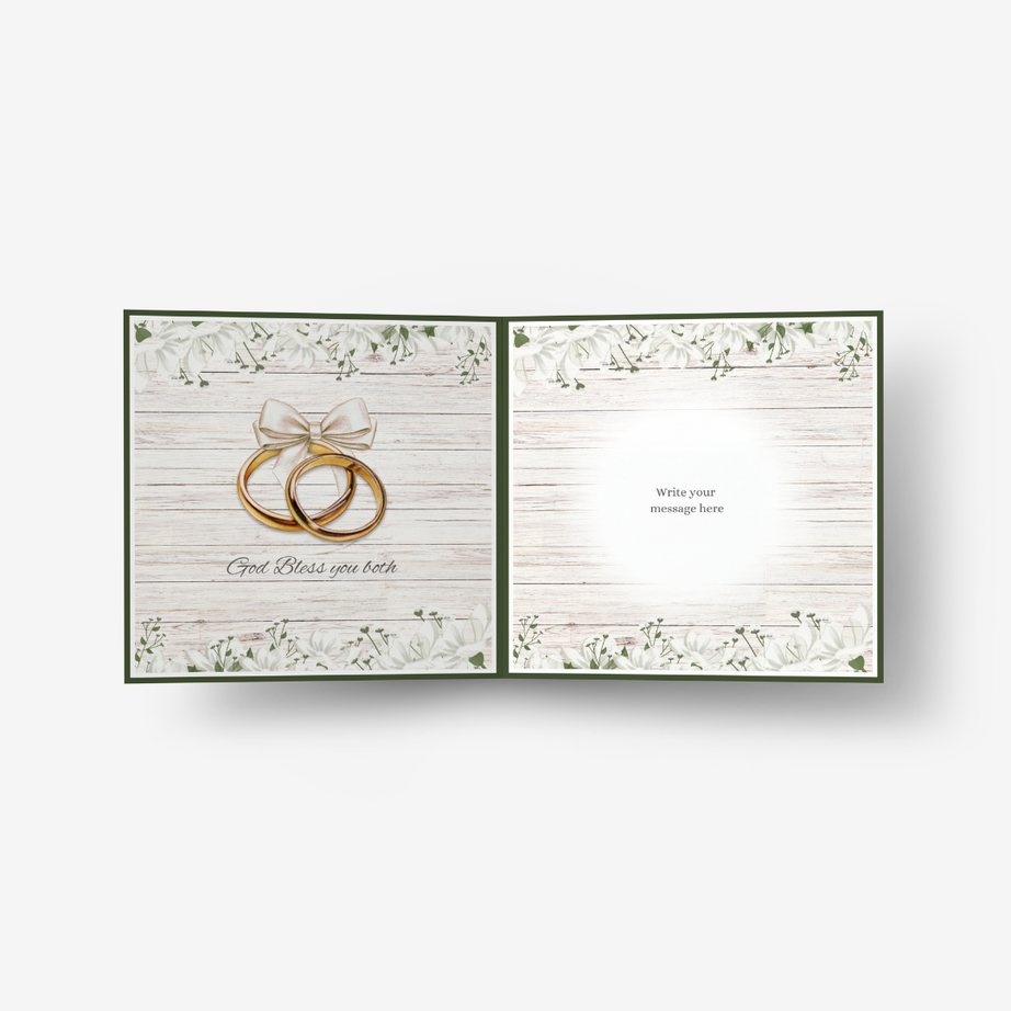 Rustic Romance Wedding Classic Card
