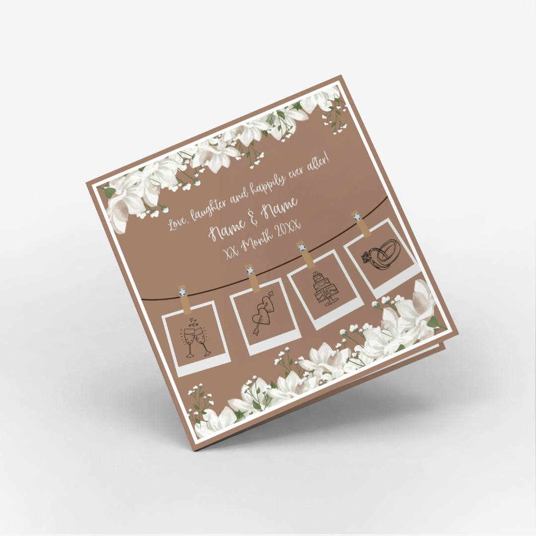 White Lilly Wedding Classic Card