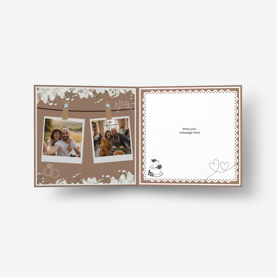 White Lilly Wedding Classic Card