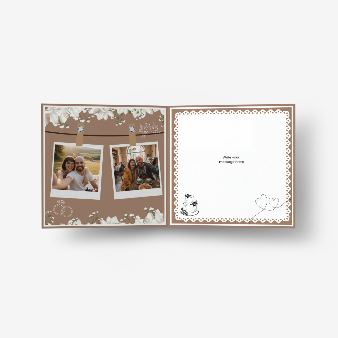 White Lilly Wedding Classic Card