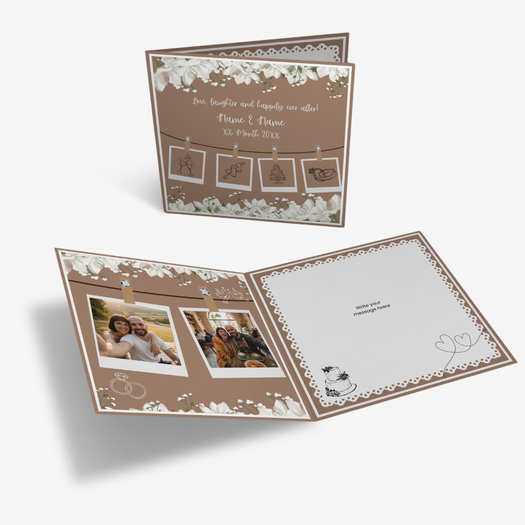 White Lilly Wedding Classic Card
