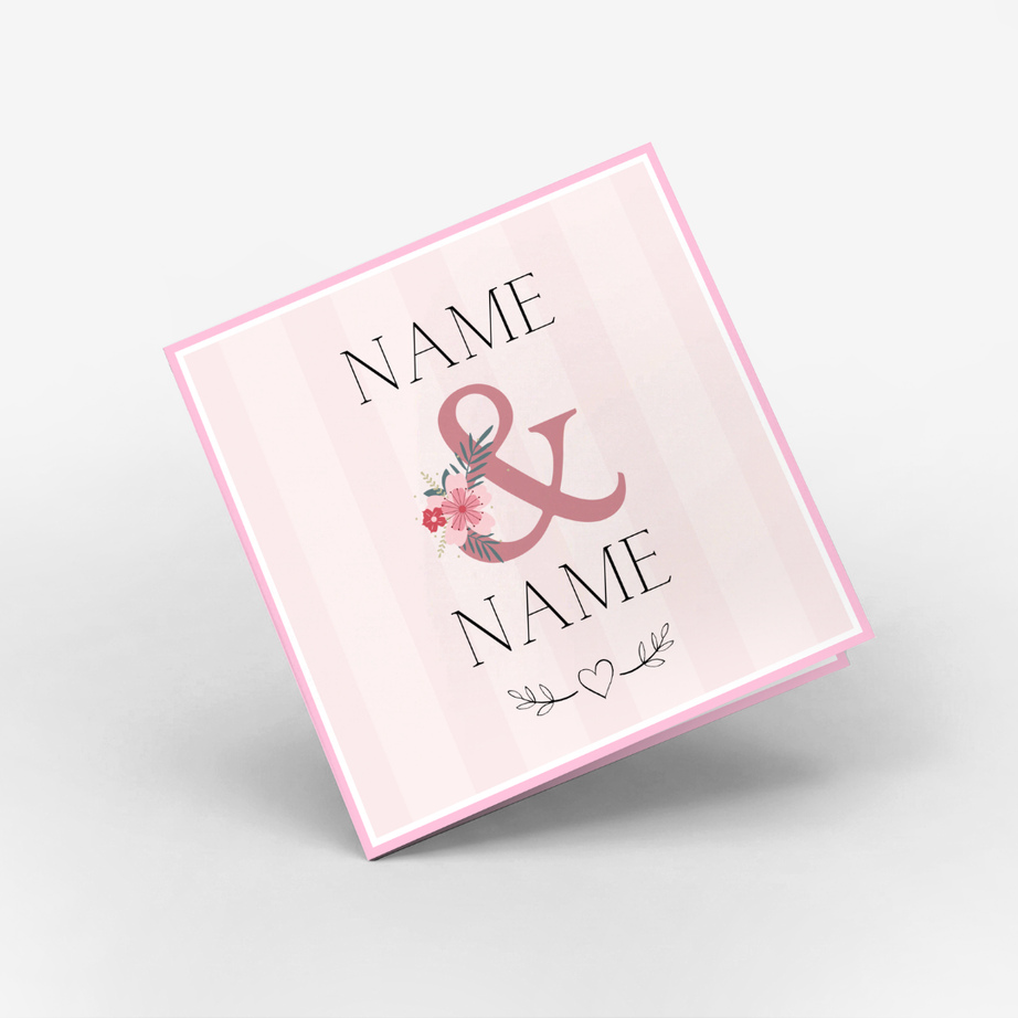 Pink & Love Wedding Classic Card