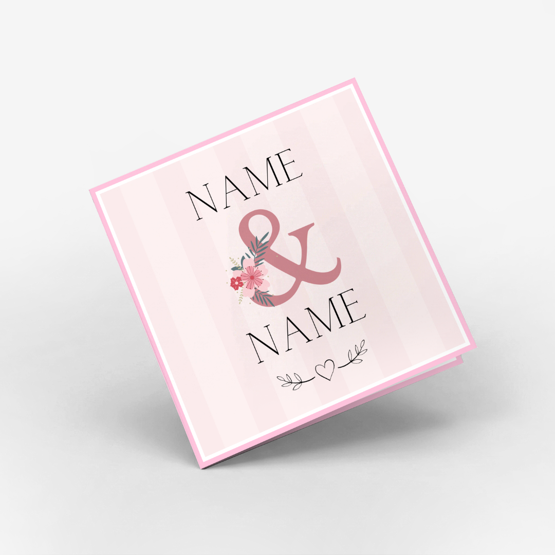 Pink & Love Wedding Classic Card