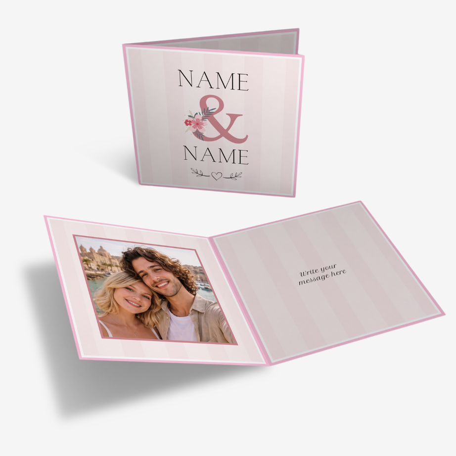 Pink & Love Wedding Classic Card
