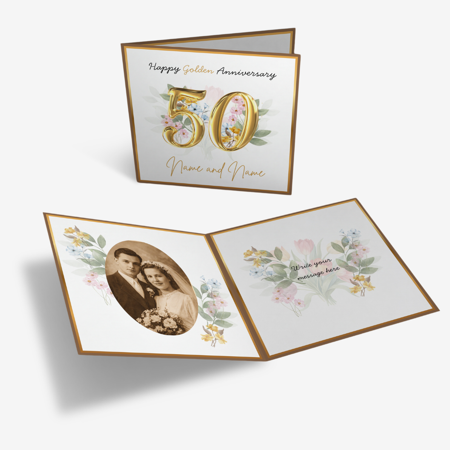 Golden 50th Anniversary Classic Card