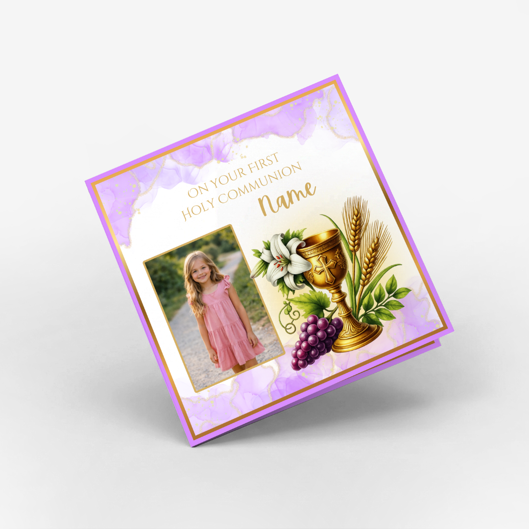 Holy Communion Purple Classic Card