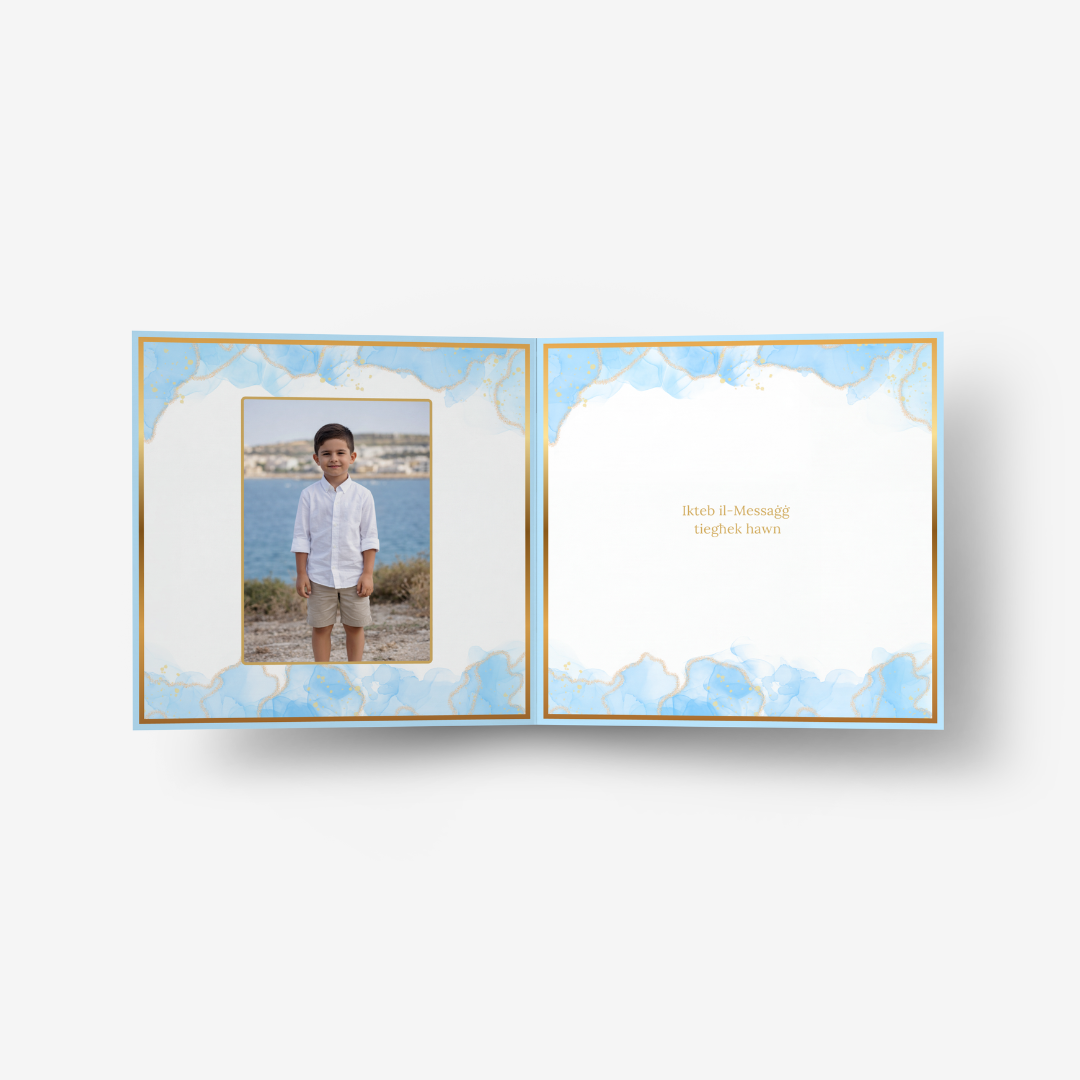 Holy Communion Blue Classic Card