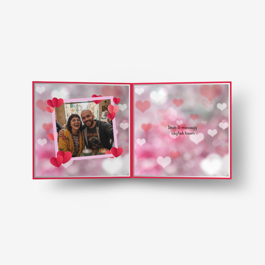 Pink Hearts Classic Card