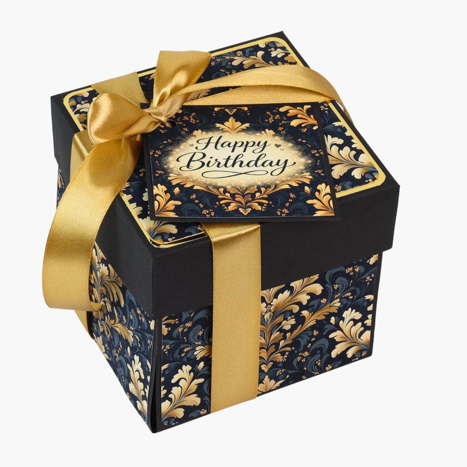 Royal Golden Birthday Explosion box (4 Photos)