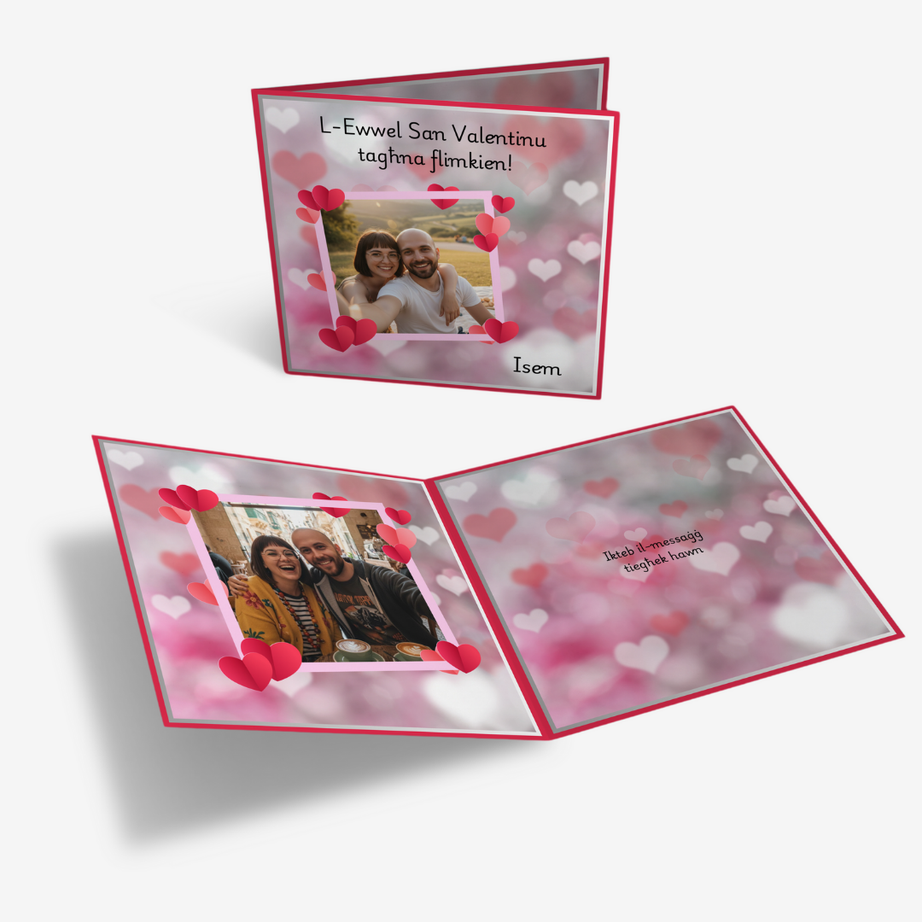 Pink Hearts Classic Card
