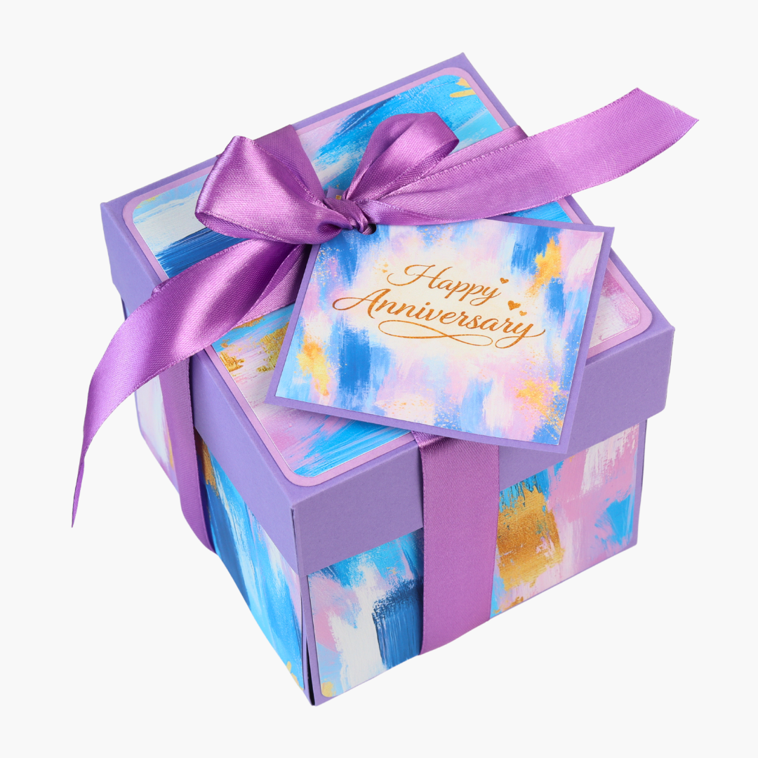 Sky & Violet Anniversary Explosion Box (8 Photos)