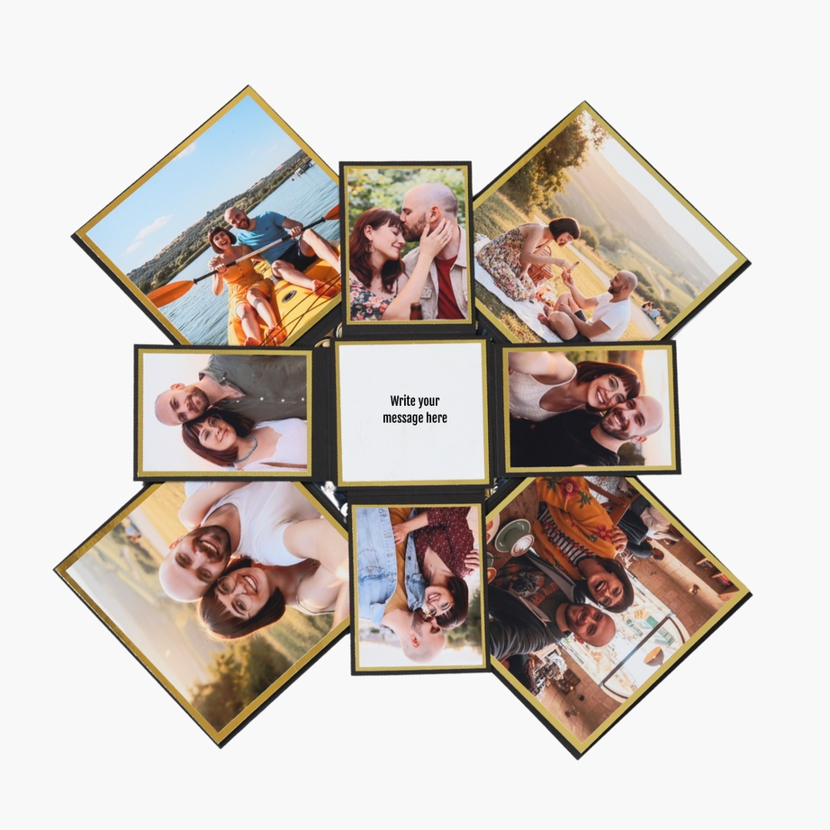 Golden Marble Anniversary Explosion Box (8 Photos)